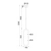 Κρεμαστό Φωτιστικό LED ACA Venus ZM32LEDP15BR Ορειχάλκινο 8W 3000K 560lm IP20