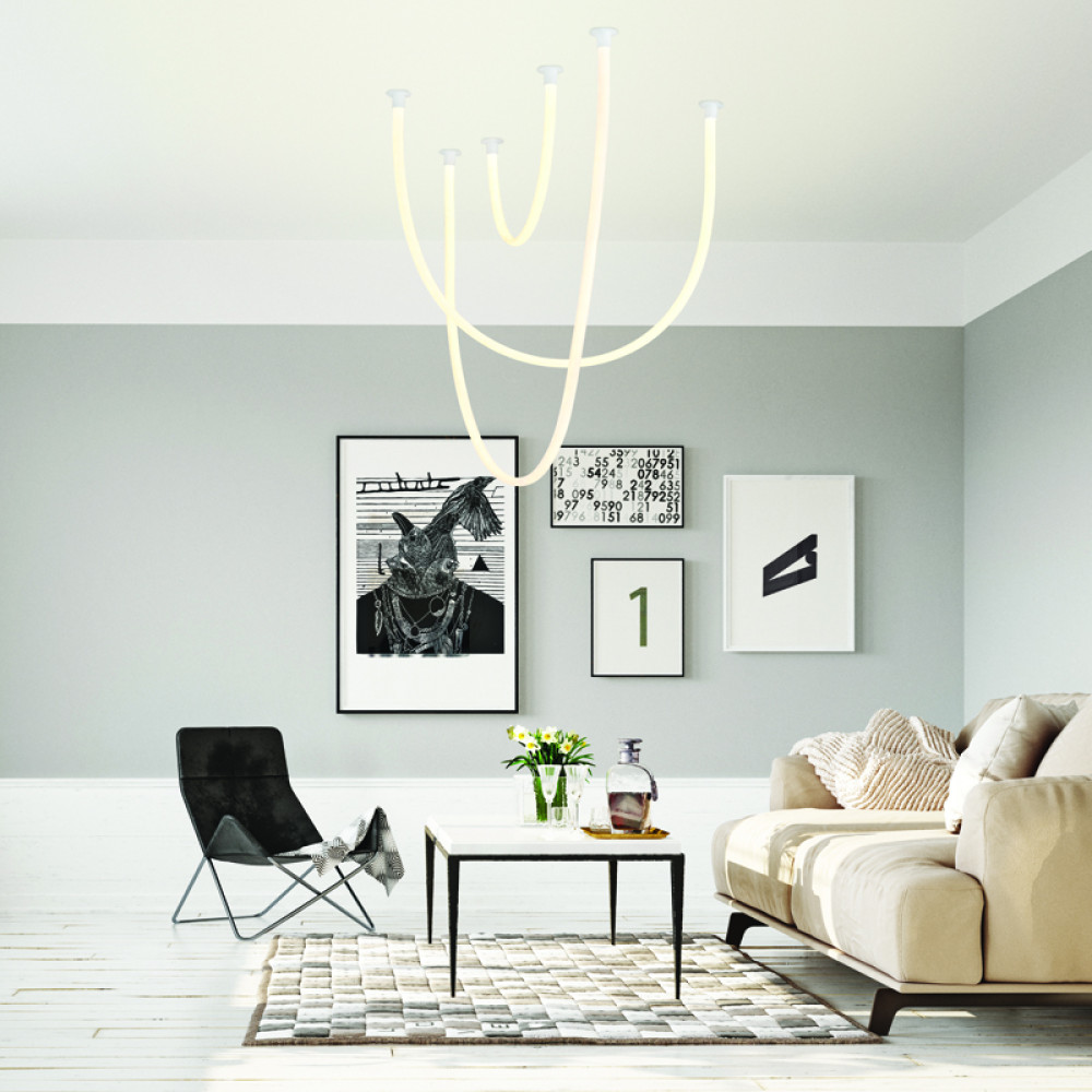 JUNGLE-ΦΩΤΙΣΤΙΚΟ ΚΡΕΜΑΣΤΟ ΛΕΥΚΟ ΜΕΤΑΛΛΙΚΟ LED SMD 60W 3000K 4000LM IP20 2400Χ1700Χ1000ΜΜ