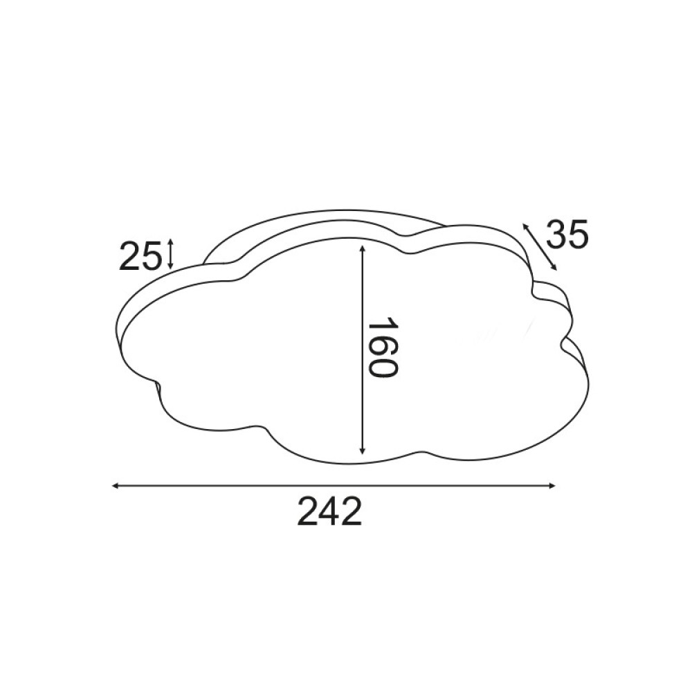 NETTO ΦΩΤΙΣΤΙΚΟ ΕΠΙΤΟΙΧΟ ΜΠΛΕ MDF LED 9W 3000K 720Lm IP20 242Χ160mm