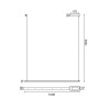 NETTO ΦΩΤΙΣΤΙΚΟ ΚΡΕΜΑΣΤΟ ΜΑΥΡΟ ΜΑΤ ΑΛΟΥΜΙΝΙΟ LED 20W 3000K 1600Lm IP20 1000Χ1500mm