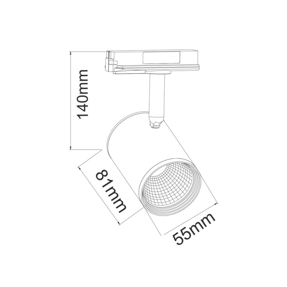 LED COB ΦΩΤΙΣΤΙΚΟ ΡΑΓΑΣ 230V AC 7W 4000K 24° 760LM Ra80 2 ΣΥΡΜΑΤΑ ΓΚΡΙ