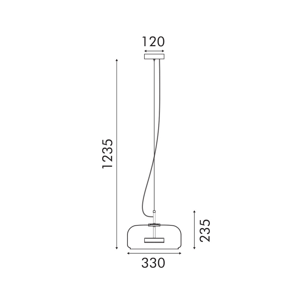 ΚΡΕΜΑΣΤΟ ΦΩΤΙΣΤΙΚΟ ACA HM1733SM ΧΡΥΣΟ ΦΙΜΕ ΓΥΑΛΙ LED 10W 3000K-4000K-6000K IP20 D33XH120CM