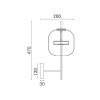ΦΩΤΙΣΤΙΚΟ ΤΟΙΧΟΥ ACA HM17760 ΧΡΥΣΟ ΦΙΜΕ ΓΥΑΛΙ LED 7W 3000K-4000K-6000K IP20 L28XW22XH48CM