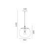 ΚΡΕΜΑΣΤΟ ΦΩΤΙΣΤΙΚΟ ACA HM1776145A ΡΟΖ ΧΡΥΣΟ 1XE27X60W IP20 D45XH120CM