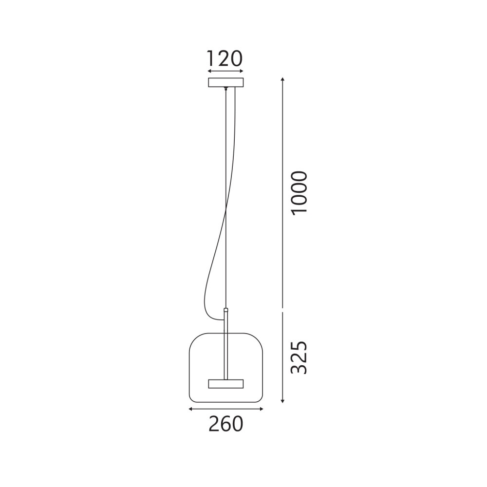 ΚΡΕΜΑΣΤΟ ΦΩΤΙΣΤΙΚΟ ACA HM177SM ΧΡΥΣΟ ΦΙΜΕ ΓΥΑΛΙ LED 10W 3000K-4000K-6000K IP20 D26XH120CM