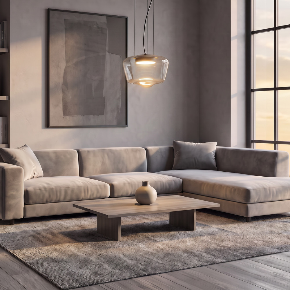 ΚΡΕΜΑΣΤΟ ΦΩΤΙΣΤΙΚΟ ACA HM2460CL ΜΑΥΡΟ ΔΙΑΦΑΝΕΣ LED 12W 3000K IP20 D30XH120CM