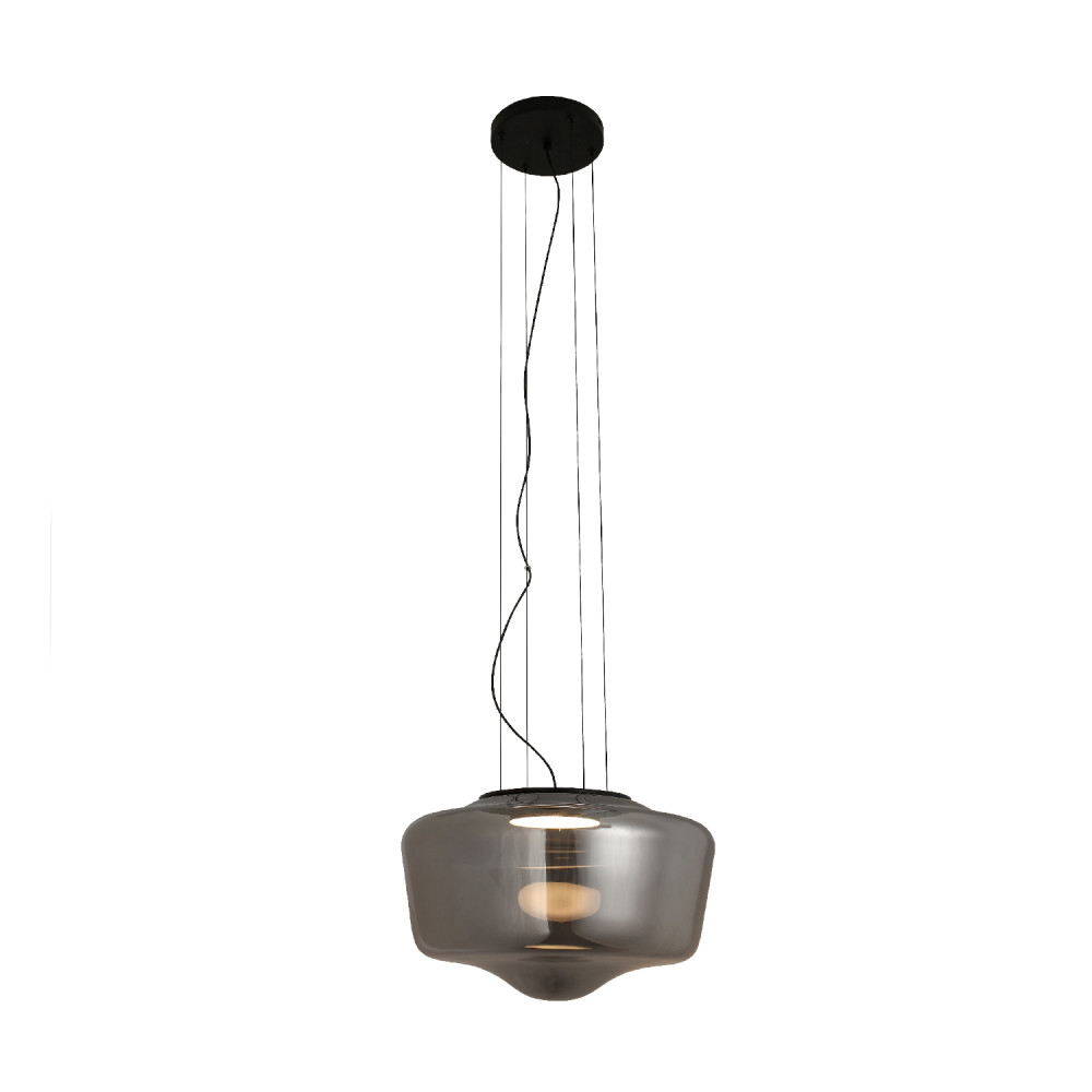 ΚΡΕΜΑΣΤΟ ΦΩΤΙΣΤΙΚΟ ACA HM2460SM ΜΑΥΡΟ ΦΙΜΕ ΓΥΑΛΙ LED 12W 3000K-4000K-6000K IP20 D30XH120CM