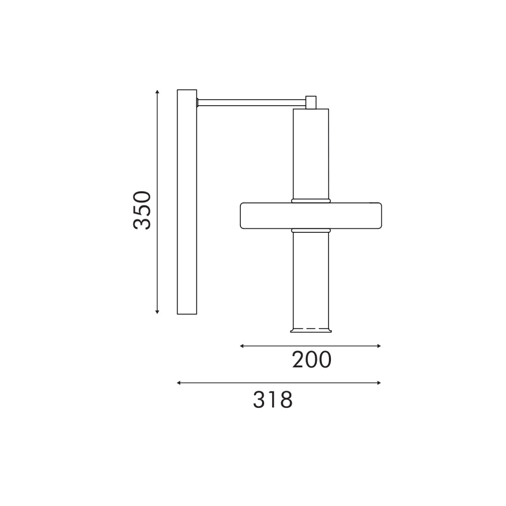 ΦΩΤΙΣΤΙΚΟ ΤΟΙΧΟΥ ACA HM25026B ΧΡΥΣΟ ΔΙΑΦΑΝΕΣ COB 5W 3000K IP20 L22XW28XH38CM