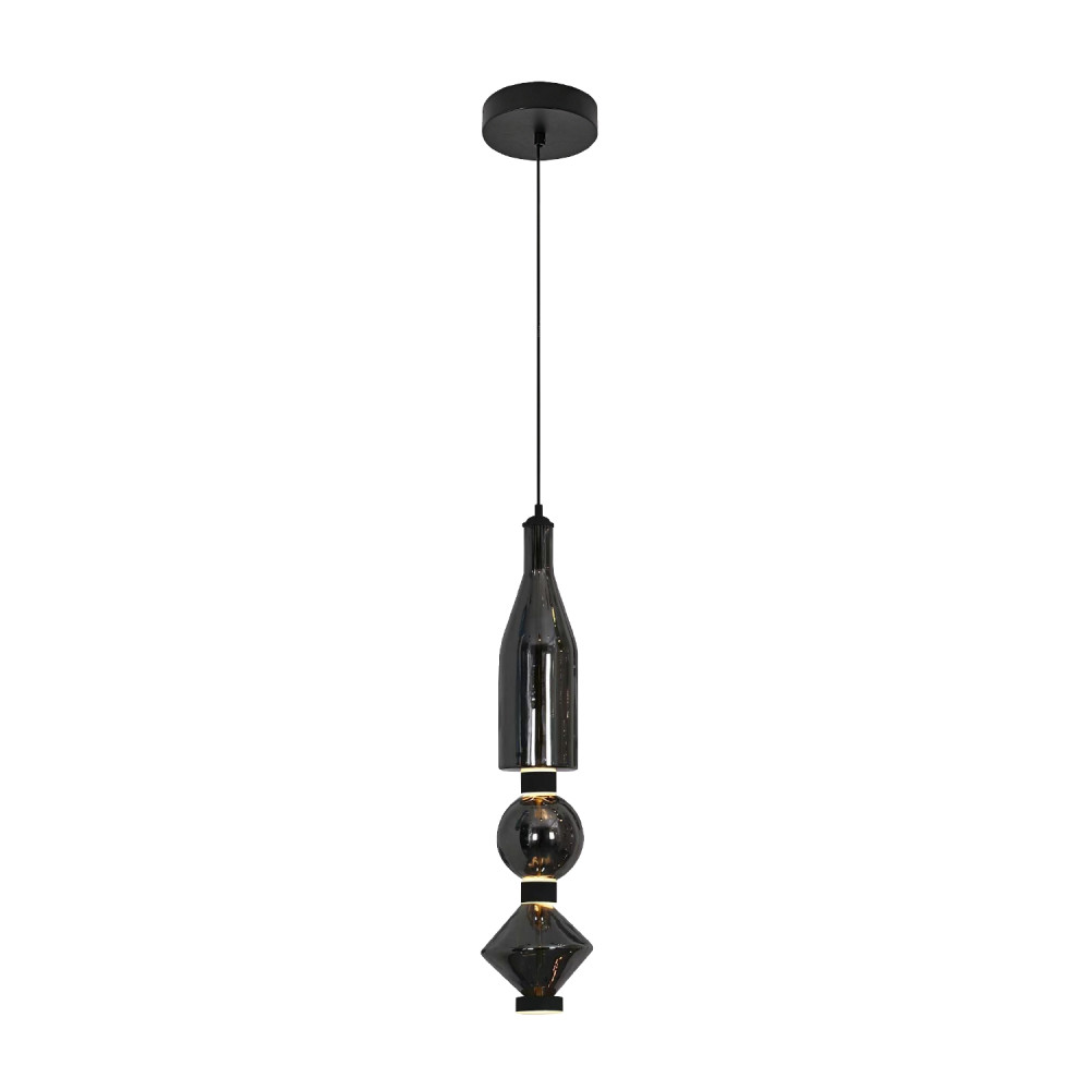 ΚΡΕΜΑΣΤΟ ΦΩΤΙΣΤΙΚΟ ACA HM2503ABC ΜΑΥΡΟ ΦΙΜΕ ΓΥΑΛΙ LED 15W 3000K-4000K-6000K IP20 D19XH150CM