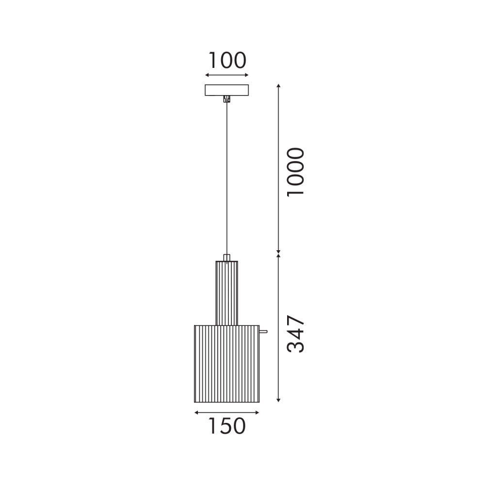 ΚΡΕΜΑΣΤΟ ΦΩΤΙΣΤΙΚΟ ACA HM2504015 ΧΡΥΣΟ 1XE27X40W IP20 D15XH120CM