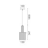 ΚΡΕΜΑΣΤΟ ΦΩΤΙΣΤΙΚΟ ACA HM2504015 ΧΡΥΣΟ 1XE27X40W IP20 D15XH120CM