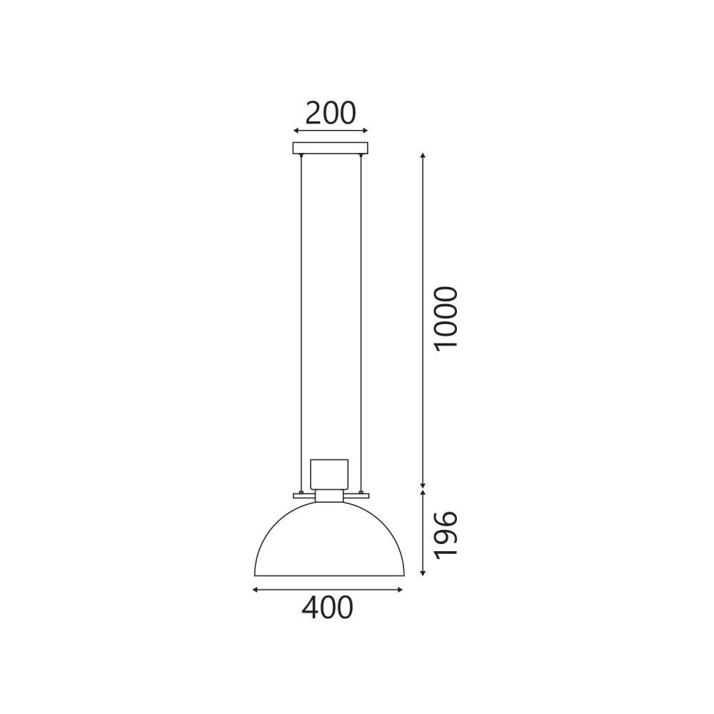 ΚΡΕΜΑΣΤΟ ΦΩΤΙΣΤΙΚΟ ACA HM250454 ΜΑΥΡΟ LED 10W 3000K IP20 D40XH120CM