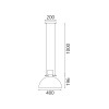 ΚΡΕΜΑΣΤΟ ΦΩΤΙΣΤΙΚΟ ACA HM250454 ΜΑΥΡΟ LED 10W 3000K IP20 D40XH120CM