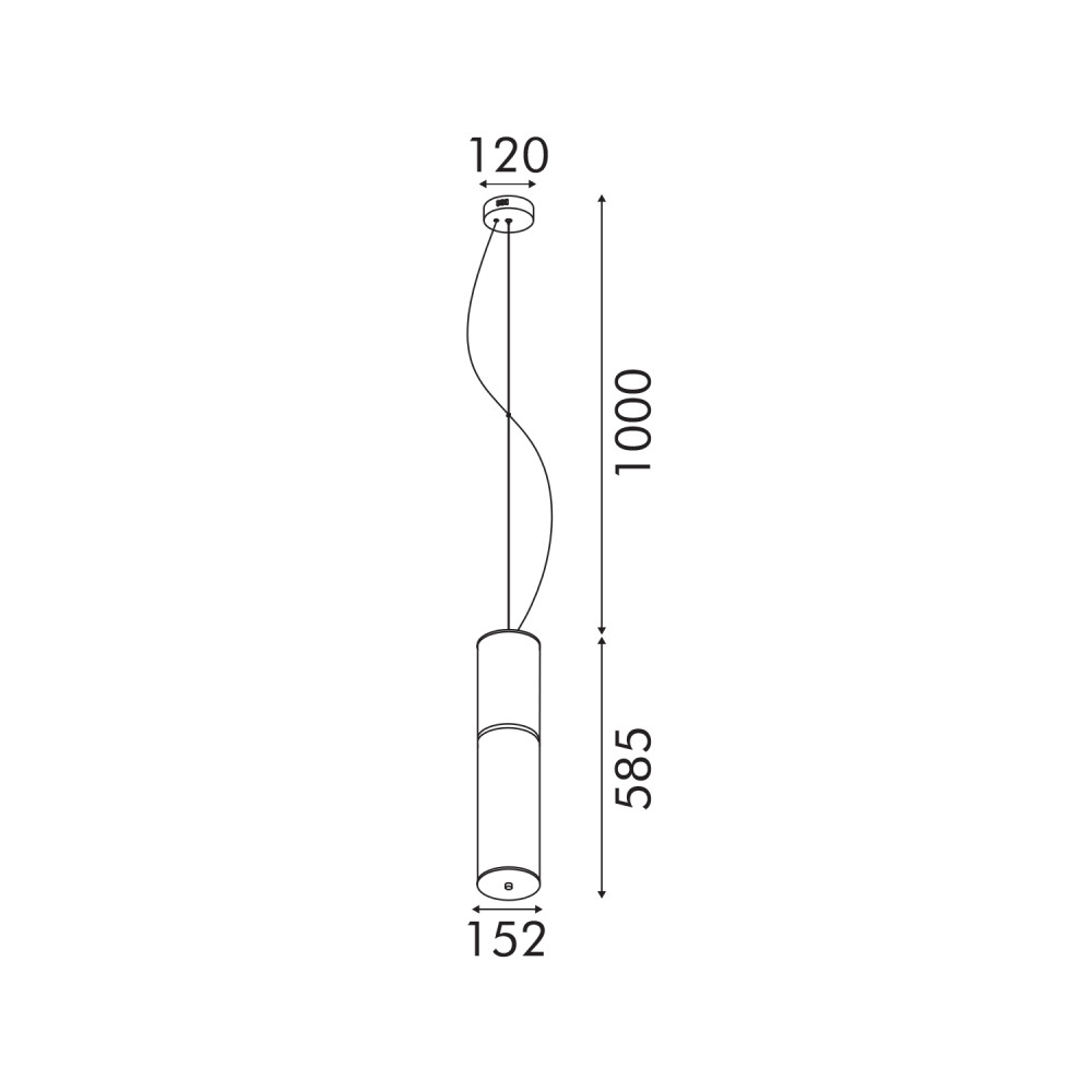 ΚΡΕΜΑΣΤΟ ΦΩΤΙΣΤΙΚΟ ACA HM250482SM ΜΑΥΡΟ ΦΙΜΕ ΓΥΑΛΙ LED 19W 2700K-3000K-4000K IP20 D15XH120CM