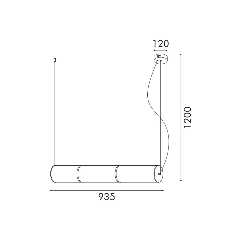 ΚΡΕΜΑΣΤΟ ΦΩΤΙΣΤΙΚΟ ACA HM250483SM ΜΑΥΡΟ ΦΙΜΕ ΓΥΑΛΙ LED 24W 2700K-3000K-4000K IP20 L95XW15XH120CM