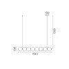 ΚΡΕΜΚΡΕΜΑΣΤΟ ΦΩΤΙΣΤΙΚΟ ACA HM2508 ΧΡΩΜΙΟ LED 27W 3000K IP20 L130XW15XH120CM