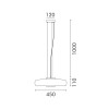 ΚΡΕΜΑΣΤΟ ΦΩΤΙΣΤΙΚΟ ACA HM2512645 ΜΑΥΡΟ LED 12W 3000K-4000K-6000K IP20 D45XH120CM