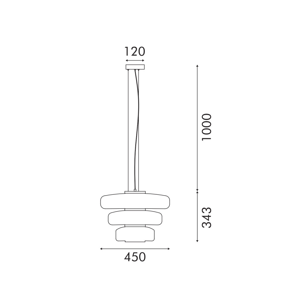 ΚΡΕΜΑΣΤΟ ΦΩΤΙΣΤΙΚΟ ACA HM25126CL ΑΣΗΜΙ ΔΙΑΦΑΝΕΣ LED 12W 3000K IP20 D45XH120CM