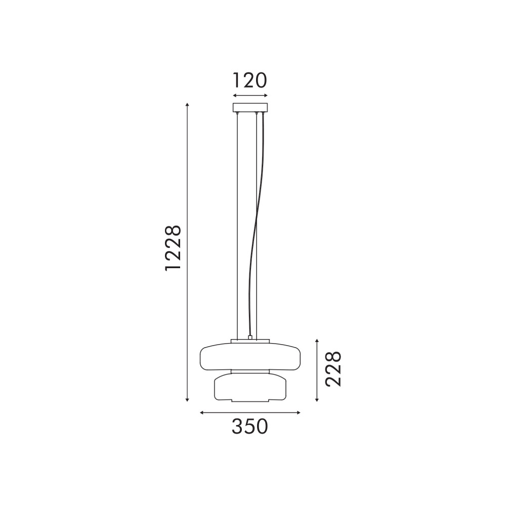 ΚΡΕΜΑΣΤΟ ΦΩΤΙΣΤΙΚΟ ACA HM25126SM ΜΑΥΡΟ ΦΙΜΕ ΓΥΑΛΙ LED 12W 3000K-4000K-6000K IP20 D35XH120CM