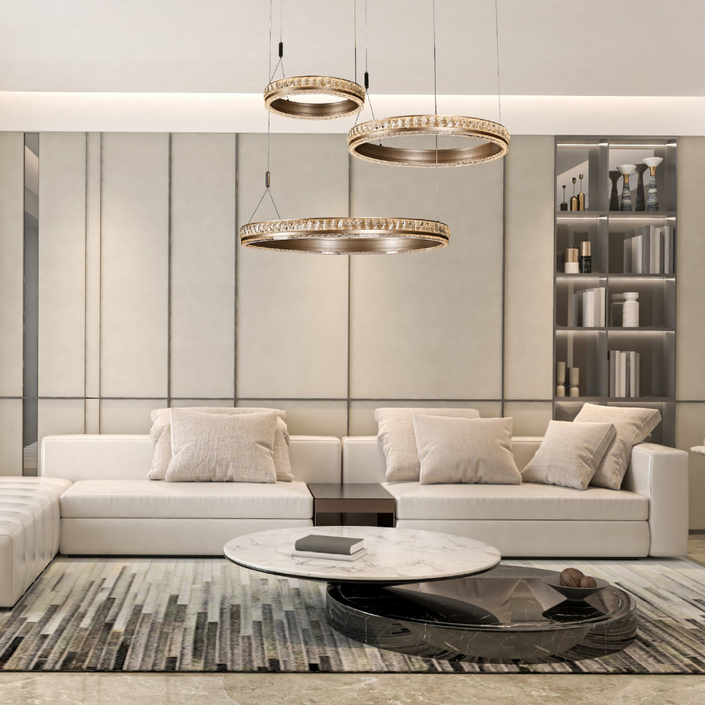 ΚΡΕΜΑΣΤΟ ΦΩΤΙΣΤΙΚΟ ACA HM25142L ΧΡΥΣΟ LED 90W 2700K-3000K-4000K IP20 L100XW80XH120CM