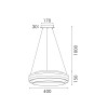 ΚΡΕΜΑΣΤΟ ΦΩΤΙΣΤΙΚΟ ACA HM251444 ΧΡΥΣΟ LED 36W 2700K-3000K-4000K IP20 D40XH120CM