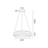 ΚΡΕΜΑΣΤΟ ΦΩΤΙΣΤΙΚΟ ACA HM251446 ΧΡΥΣΟ LED 48W 2700K-3000K-4000K IP20 D60XH120CM