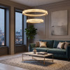ΚΡΕΜΑΣΤΟ ΦΩΤΙΣΤΙΚΟ ACA HM25145R ΧΡΥΣΟ LED 60W 2700K-3000K-4000K IP20 D60+D40XH120CM