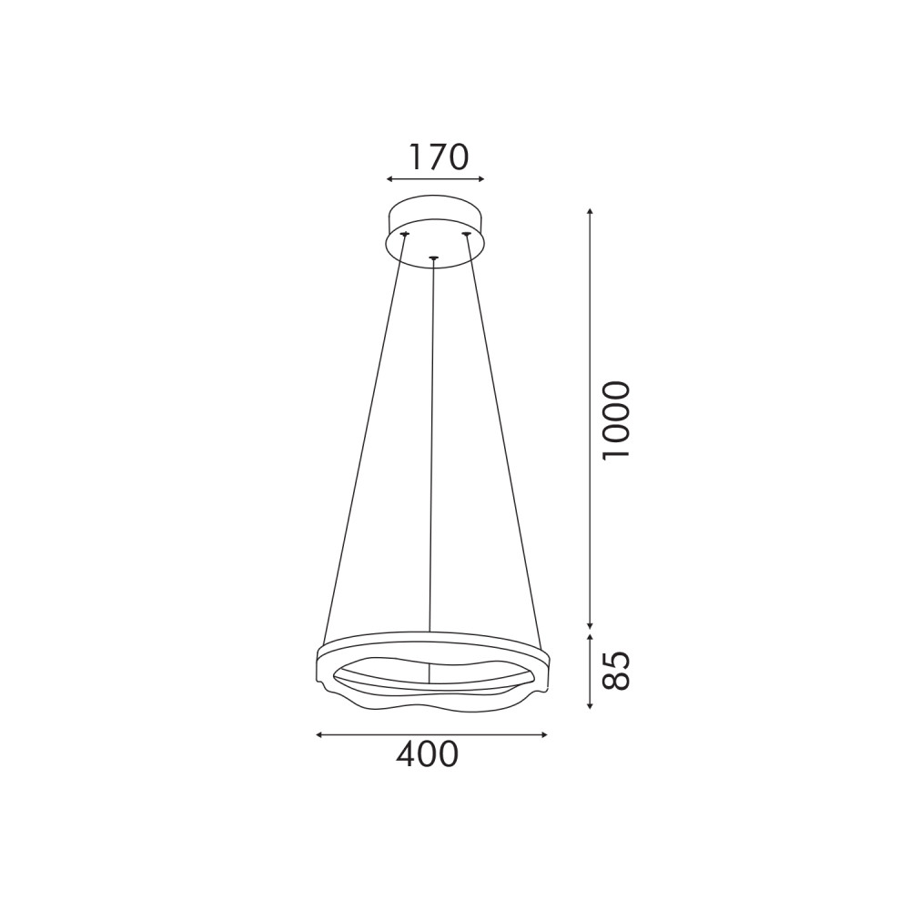 ΚΡΕΜΑΣΤΟ ΦΩΤΙΣΤΙΚΟ ACA HM251474 ΧΡΥΣΟ LED 36W 2700K-3000K-4000K IP20 D40XH120CM