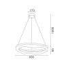 ΚΡΕΜΑΣΤΟ ΦΩΤΙΣΤΙΚΟ ACA HM251476 ΧΡΥΣΟ LED 45W 2700K-3000K-4000K IP20 D60XH120CM