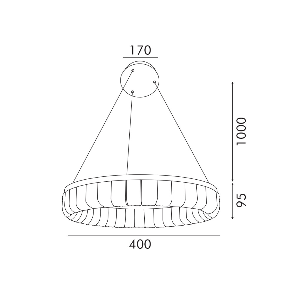 ΚΡΕΜΑΣΤΟ ΦΩΤΙΣΤΙΚΟ ACA HM251484G ΧΡΥΣΟ LED 36W 2700K-3000K-4000K IP20 D40XH120CM