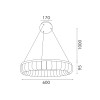 ΚΡΕΜΑΣΤΟ ΦΩΤΙΣΤΙΚΟ ACA HM251488G ΧΡΥΣΟ LED 60W 2700K-3000K-4000K IP20 D80XH120CM
