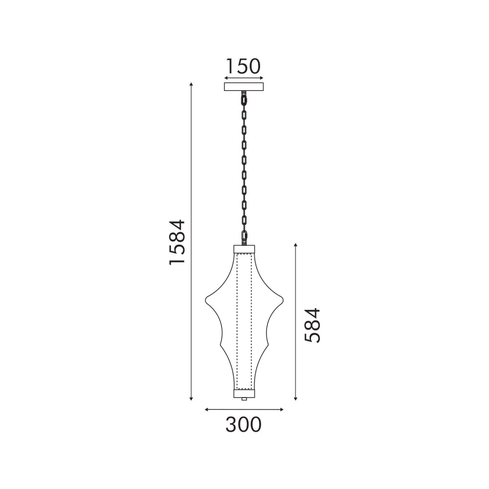 ΚΡΕΜΑΣΤΟ ΦΩΤΙΣΤΙΚΟ ACA HM25150SM ΜΑΥΡΟ ΦΙΜΕ ΓΥΑΛΙ LED 18W 2700K-3000K-4000K IP20 D30XH120CM