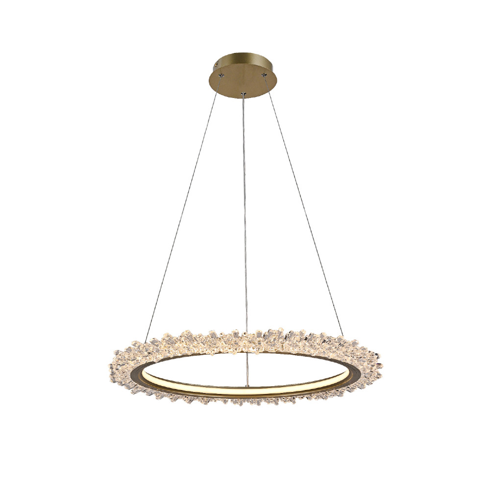 ΚΡΕΜΑΣΤΟ ΦΩΤΙΣΤΙΚΟ ACA HM251784GR ΧΡΥΣΟ LED 60W 2700K-3000K-4000K IP20 D60+D40XH120CM