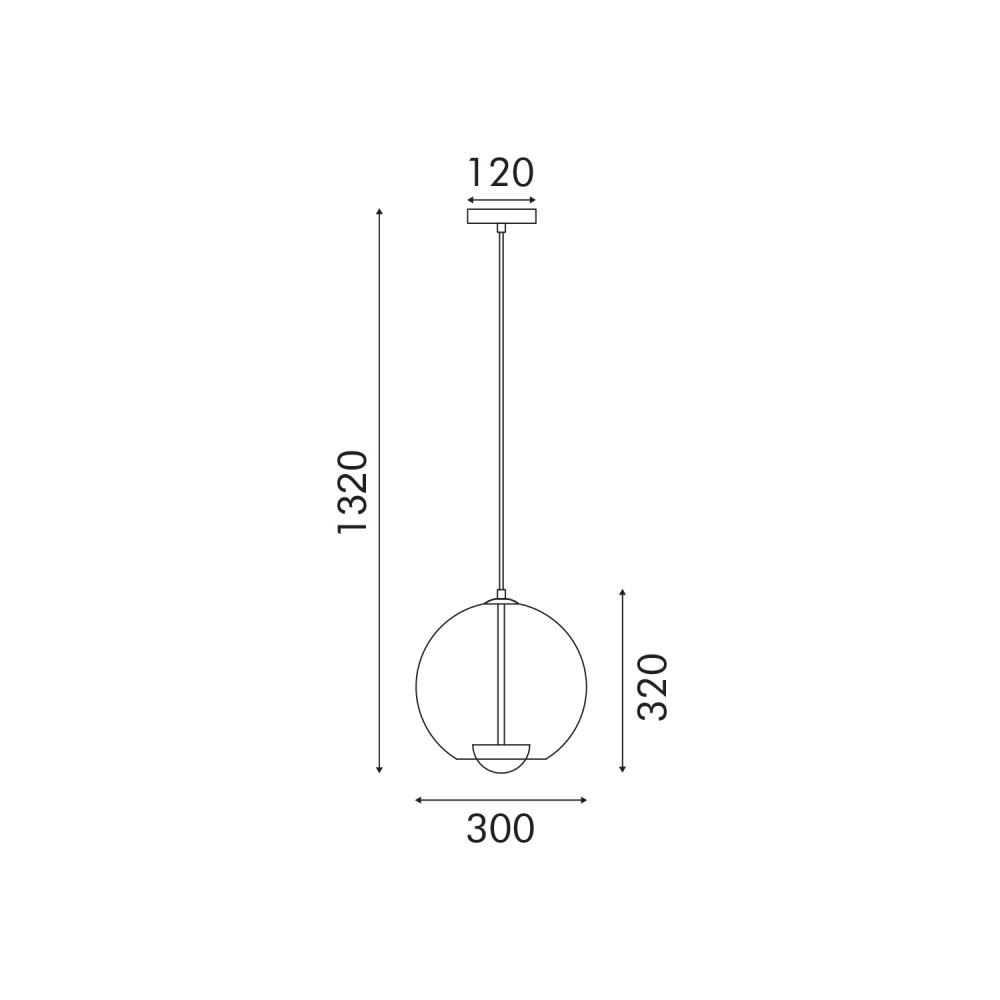 ΚΡΕΜΑΣΤΟ ΦΩΤΙΣΤΙΚΟ ACA HM9160CL ΜΑΥΡΟ LED 10W 3000K IP20 D30XH120CM