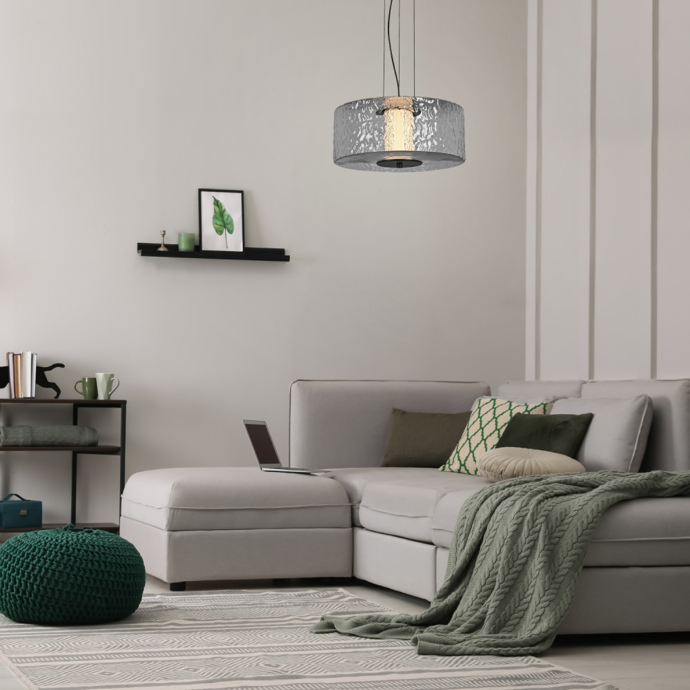 ΚΡΕΜΑΣΤΟ ΦΩΤΙΣΤΙΚΟ ACA HMD24153A ΜΑΥΡΟ LED 12W 2700K-3000K-4000K IP20 D36XH120CM