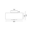 ΦΩΤΙΣΤΙΚΟ ΟΡΟΦΗΣ ACA HMX24153A ΜΑΥΡΟ LED 12W 2700K-3000K-4000K IP20 D36XH18CM