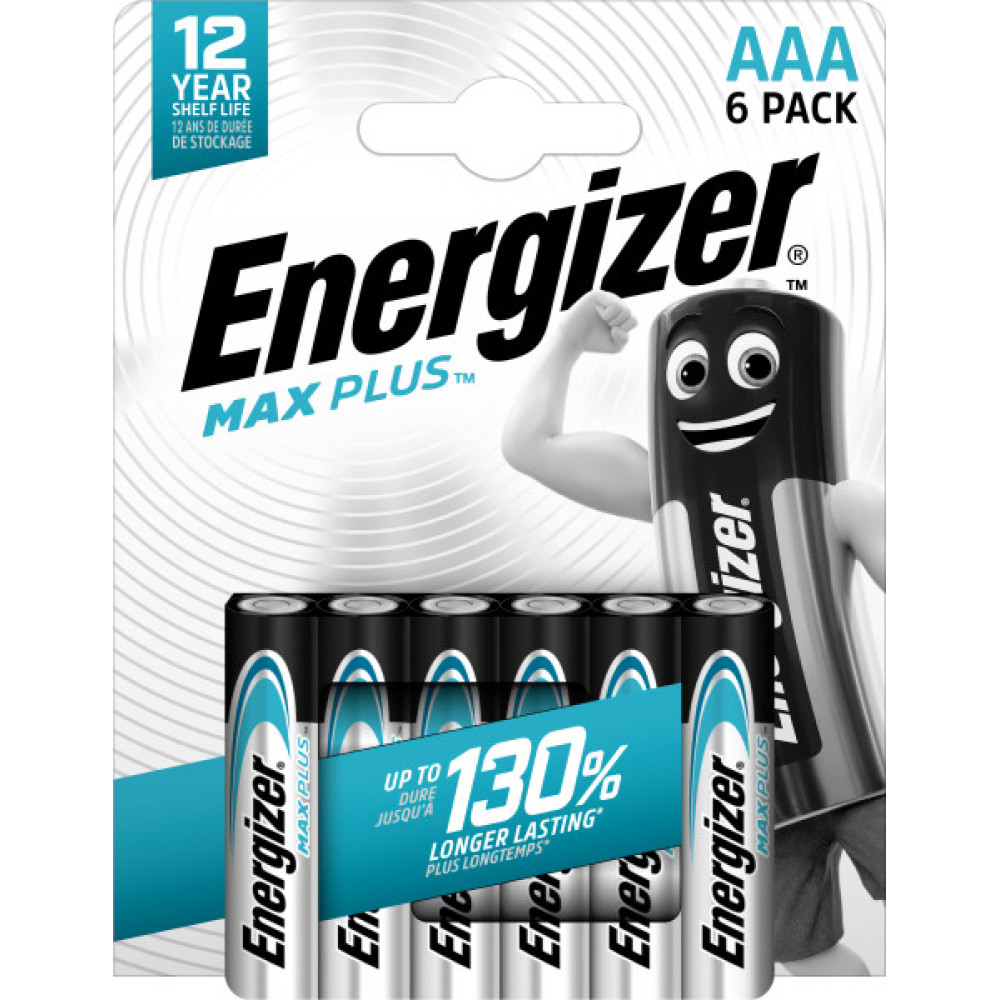 Energizer Max Plus Αλκαλική Μπαταρία AAA 6 Τεμαχίων