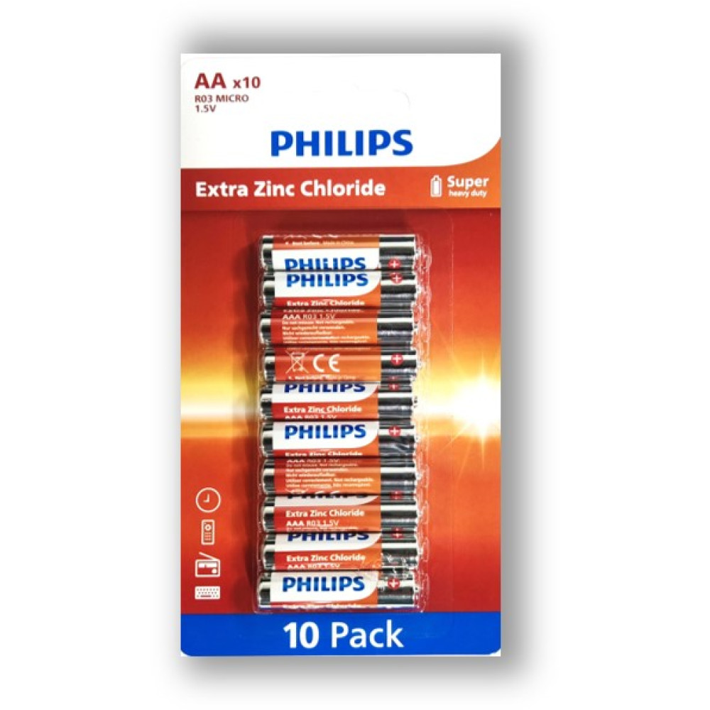 Philips Longlife AA 10 Pack Family