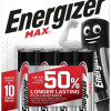 Energizer Max Alkaline Μπαταρία AA (4 τμχ)