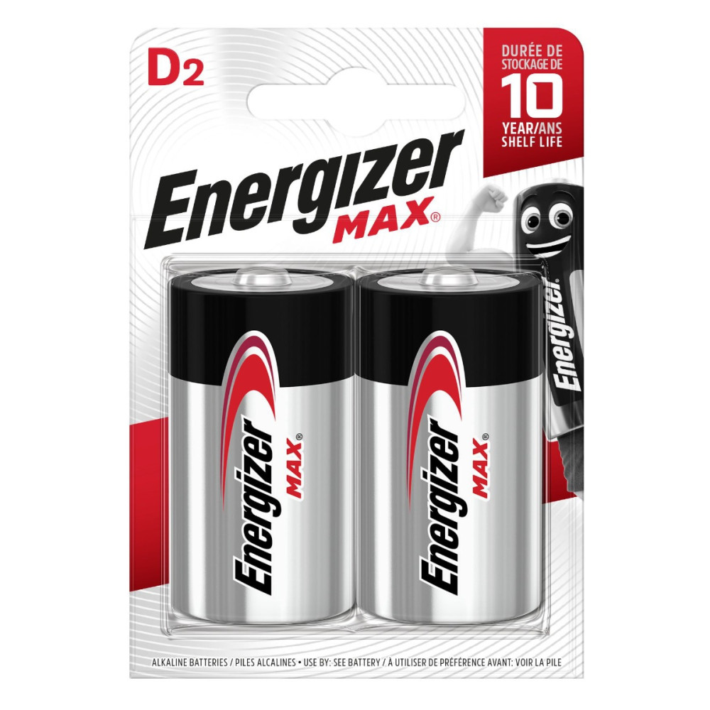 Energizer Max Alkaline Μπαταρία D (2 τμχ)