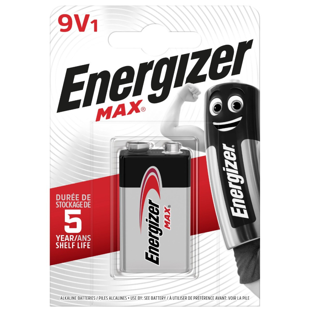 Energizer Max Alkaline Μπαταρία 9V (1 τμχ)