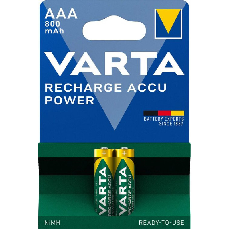 Varta Επαναφορτιζόμενη R2U AAA 800mAh (2τμχ)