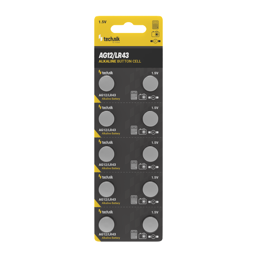 Technik Αλκαλικές Μπαταρίες Κουμπιά Platinum AG12 / LR43 / 186 / 386 1.5V B10