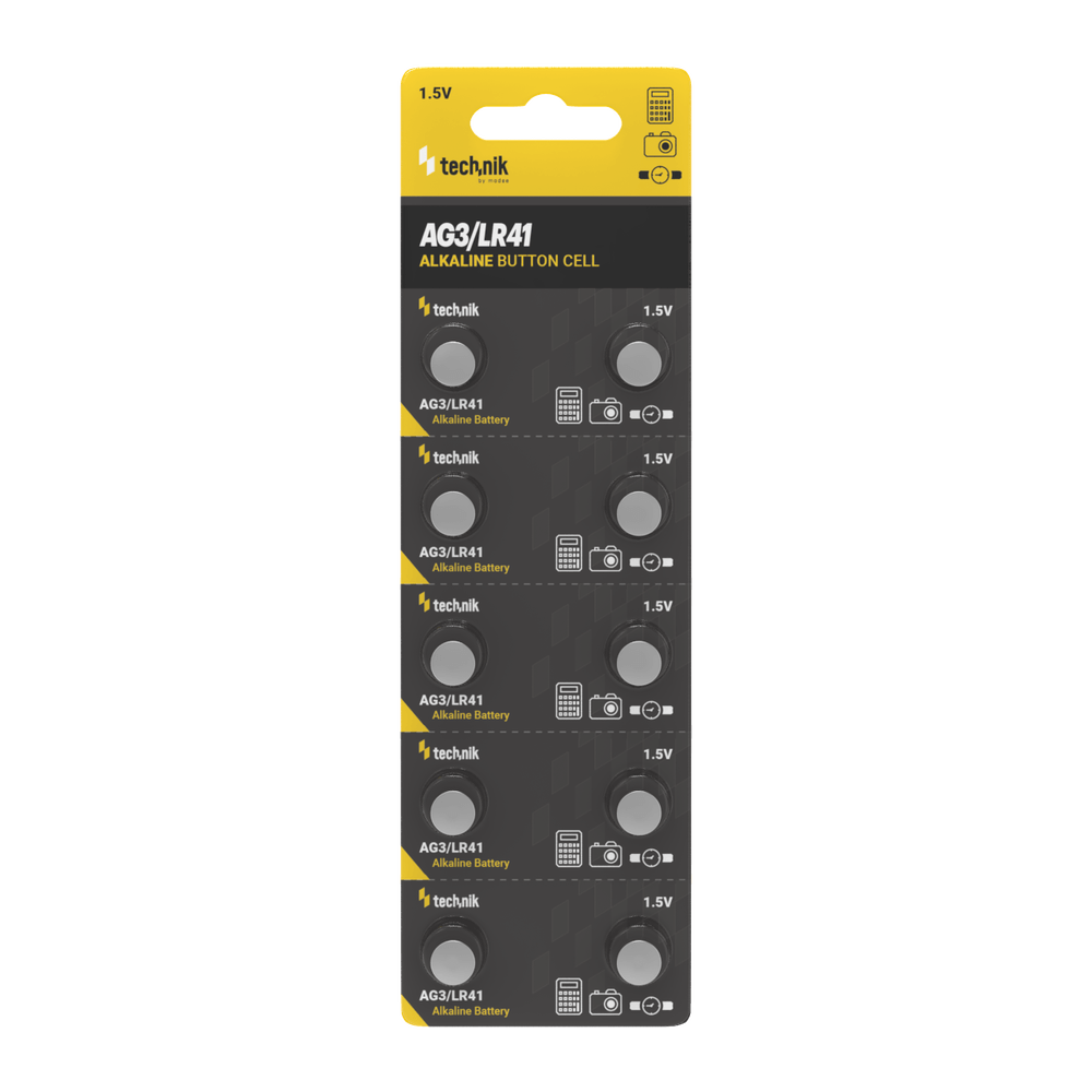 Technik Αλκαλικές Μπαταρίες Κουμπιά Platinum AG3 / LR41 / 192 / 392 1.5V B10