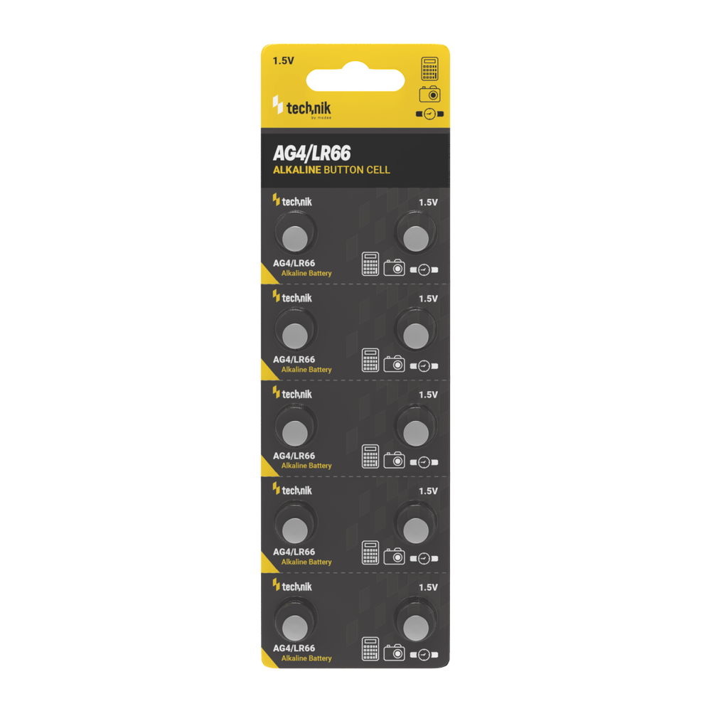 Technik Αλκαλικές Μπαταρίες Κουμπιά Platinum AG4 / LR66 / 177 / 377 1.5V B10