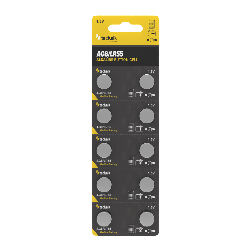 Technik Αλκαλικές Μπαταρίες Κουμπιά Platinum AG8 / LR55 / 191 / 391 1.5V B10