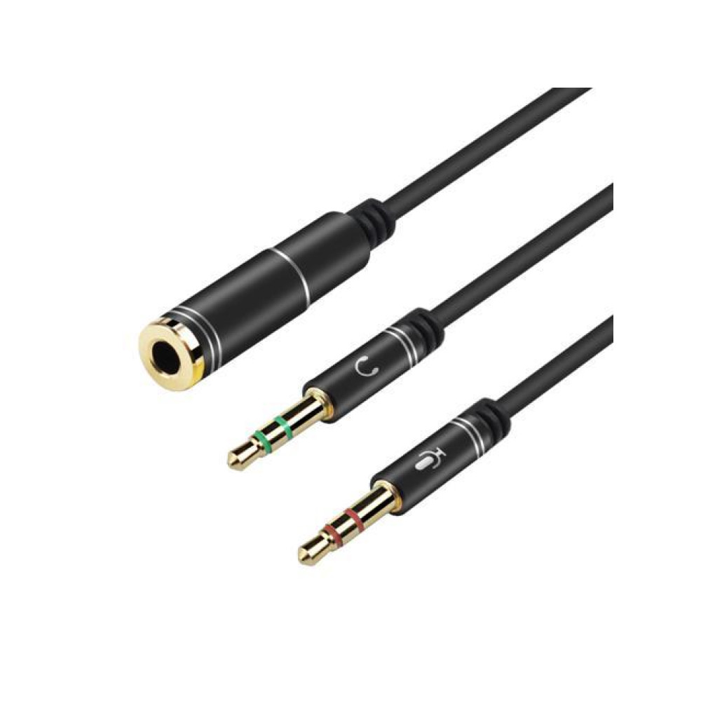 ATC Μετατροπέας 3.5mm 4PIN Θηλ. σε Audio/Mic 30cm