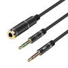 ATC Μετατροπέας 3.5mm 4PIN Θηλ. σε Audio/Mic 30cm