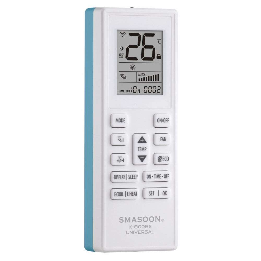 SMASOON K-8008E Universal Τηλεχειριστήριο Κλιματισμού Μπλε