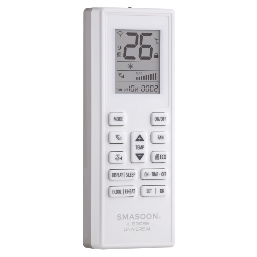 SMASOON K-8008E Universal Τηλεχειριστήριο Κλιματισμού Γκρι